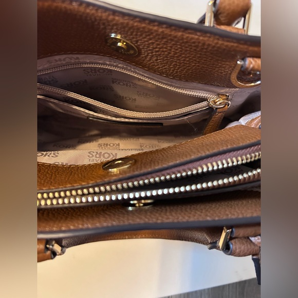 Michael Kors Camille Small Leather Satchel Brown Handbag - Picture 5 of 11